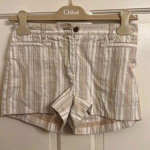 Tory Burch Striped Mini Shorts size 0